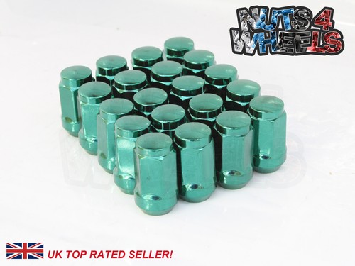 20x green hex wheel nuts - wheel,