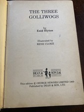 The Three Golliwogs Enid Blyton, Illustrated Rene Cloke Original Uncensored Text
