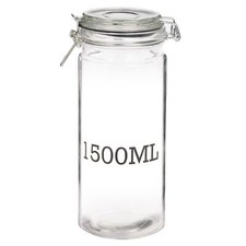 Large Glass Storage Jar With