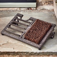 Boot scraper with - with, brush