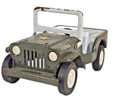 Tonka 1960s Military Jeep Commander Army Toy Truck Model Pressed Steel Unboxed.