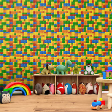 Playroom Blocks Legos Wallpaper | LEGO Decor | Wall Decal for Decoration