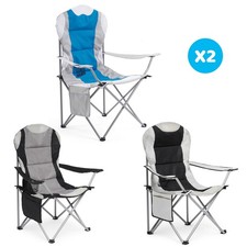 2X Camping Chairs High Back