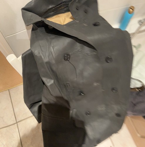 Rubber mackintosh raincoat - rubber,