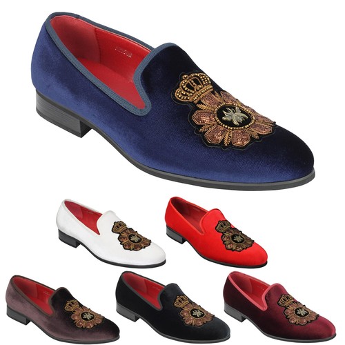 Mens velvet loafers bee - loafers,