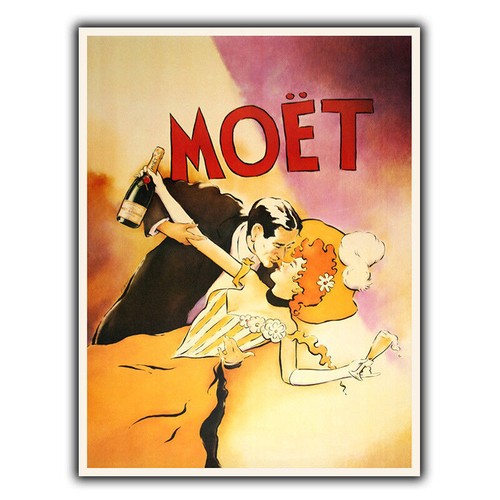 Metal wall sign plaque moet - wall, &