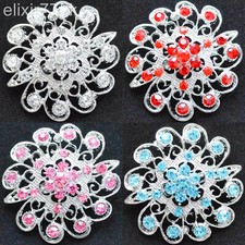 NEW 2" LARGE SILVER FLOWER