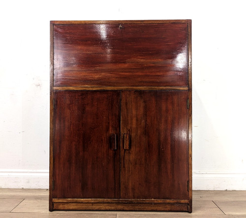 Bureau bookcase vintage teak - bookcase,