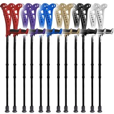 FDI Access Height Extendable Lightweight Elbow Open Cuff Walking Aid Crutches