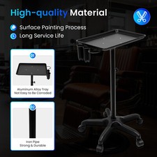 Hair Salon Hairdress Tools Storage Trolley Cart Metal Rack Tray Rolling On Wheel