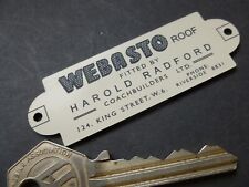 Webasto Sunroof Harold Radford Car Badge Plaque 3" Classic Mini Cooper S BMC MG