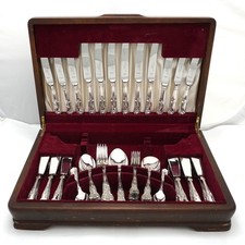 KINGS Design Smith Seymour  Sheffield Silver Service 62 Piece Canteen of Cutlery