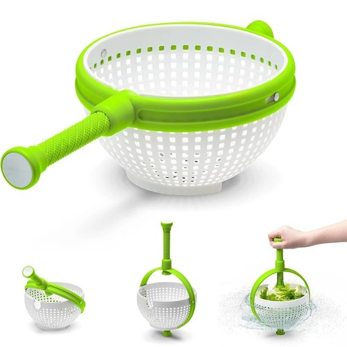 Large salad spinner rotating - large,