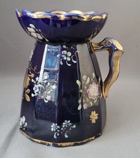 ANTIQUE MASON'S IRONSTONE MAZARINE BLUE FLOWER BULB VASE C1815-25