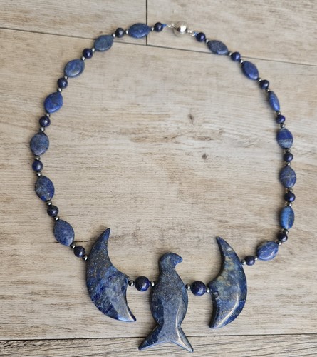 Vintage lapis lazuli necklace - lazuli,