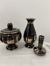 Greek Vases And Lidded Pot
