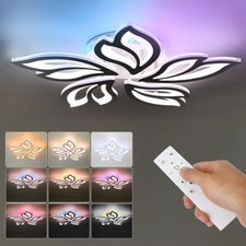 Modern Chandelier LED Lamp White Frame Ceiling Light Pendant Lights Living Room