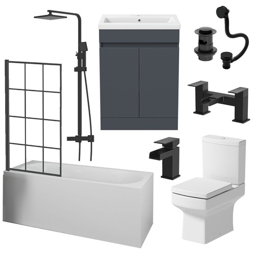 Complete bathroom suite black - complete,