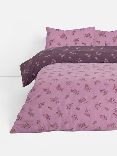 Purple rose brushed - rose, cotton