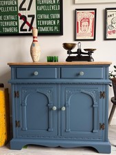 Blue Painted Vintage Sideboard