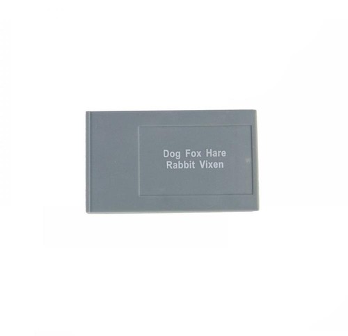 Fox card for - for, grey