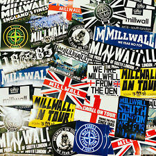 100 x Millwall Ultra Stickers based on Programme Scarf Pin Badge MFC Bermondsey