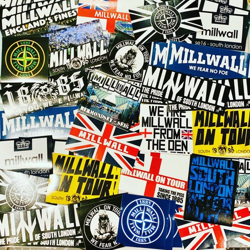 100 millwall ultra stickers - x,