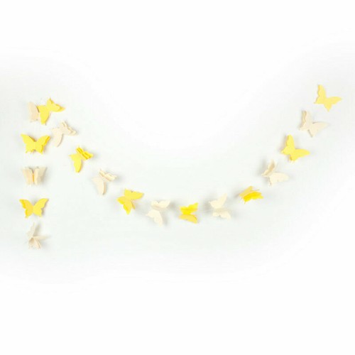 Yellow butterfly garland - yellow,