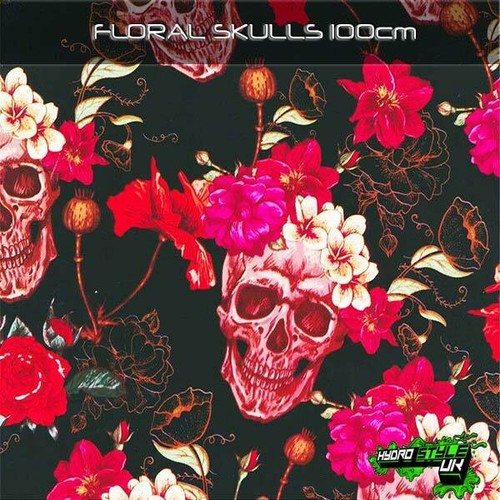 Rolled floral skulls - -,