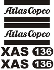 Atlas Copco XAS 136  Decal Kit
