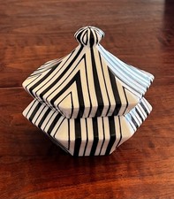 Pavel Janak Box By Kubista Black White Striped Pattern Cubism Czech 1911 Reissue