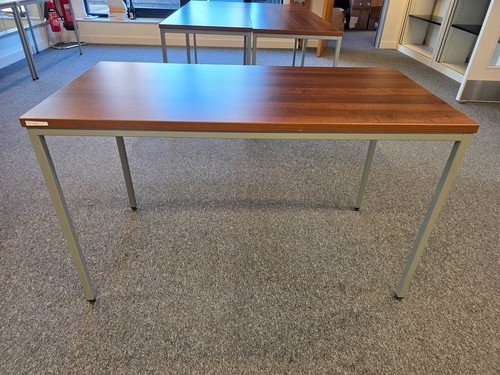 Walnut effect office desk - walnut,