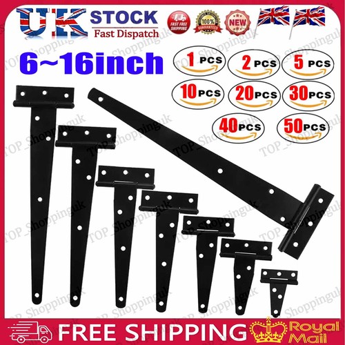 Tee hinges black - 4"-18",