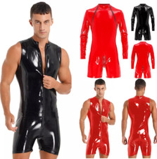 Men Wet Look PVC Leather