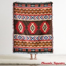 Indian Navajo Tribal Cotton Throw Blanket Sofa Bed Cover Decorative Rug Tapestry