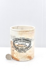 VINTAGE PRIMITIVE c1900s 3lb JAMES KEILLER & SONS DUNDEE MARMALADE POT or JAR