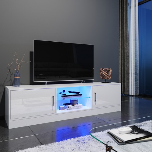 150cm white high gloss - gloss, tv