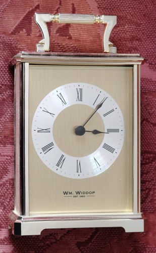Widdop carriage clock - wm.,