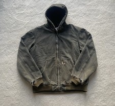 Vintage Faded Dark Green/Khaki Carhartt J130 Active Jacket Size Men’s L/XL