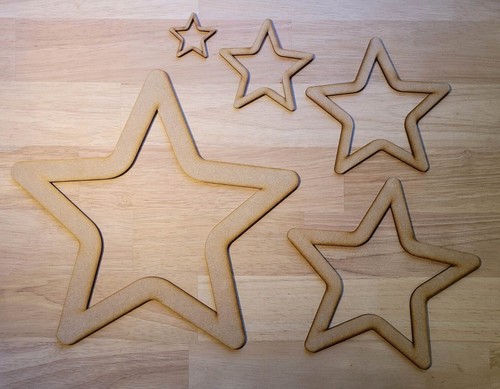 Wooden large stars - wooden, craft