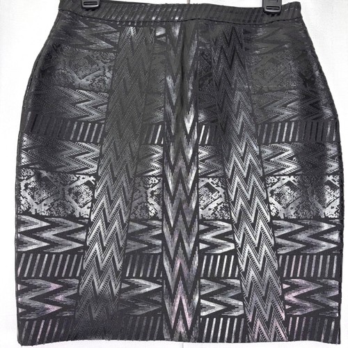 Geometric print pvc faux - geometric,