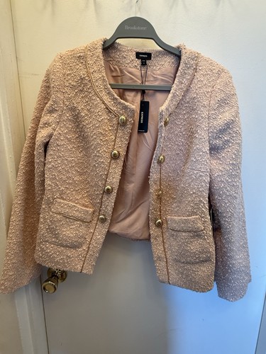 Nwt express peach tweed - tweed, blazer