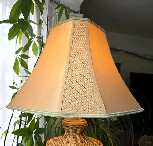 Vintage lampshade large beige - vintage,