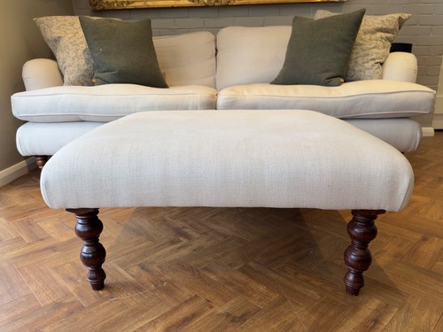 Large footstool oatmeal - -,