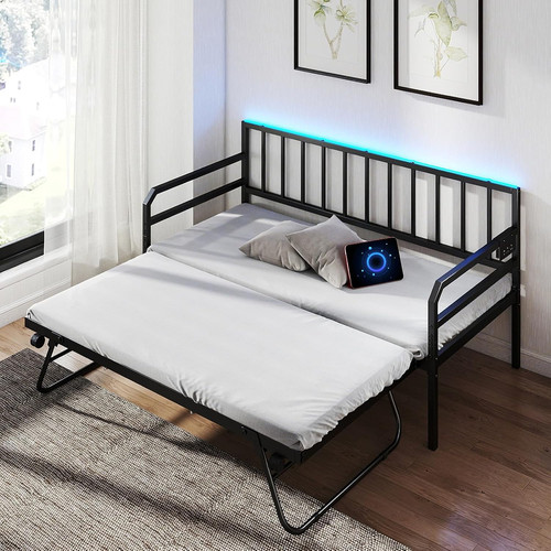 Metal day bed frame with - metal,