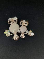 FABULOUS STONE SET OWL BROOCH