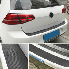 4D Carbon Fiber Car Rear Bumper Protector Guard Trim Cover Chrome Sill Lip