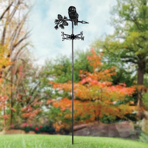 Owl silhouette weather vane - silhouette,