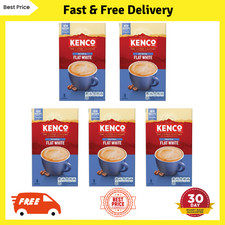 Kenco Flat White Instant Coffee Sachets s 8x14.8g (Pack of 5, Total 40 Sachets,