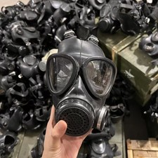 China 1989 Military Black Gas Mask Original Vintage Army Surplus.